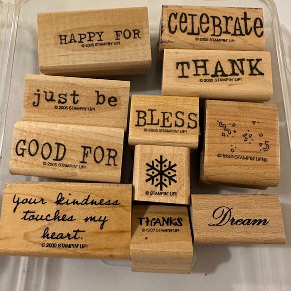 Stampin Up Assorted Lot Stamps Ribbon Punches - Picture 2 of 7